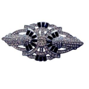 NWT Neiman Marcus Blue & Crystal Rhinestone Brooch